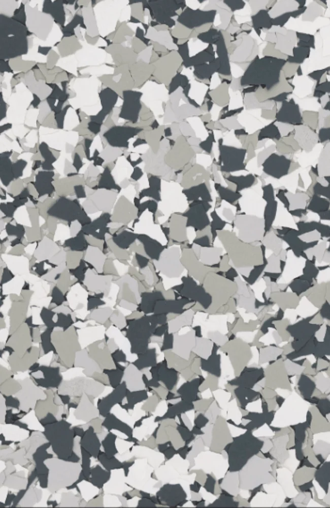 garage epoxy flakes floor