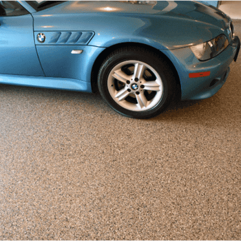 2 car garage floor coating installed in Altus Ok by Luxe Concrete Coatings