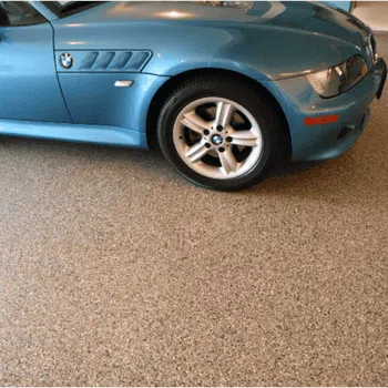2 car garage floor coating installed in Altus Ok by Luxe Concrete Coatings