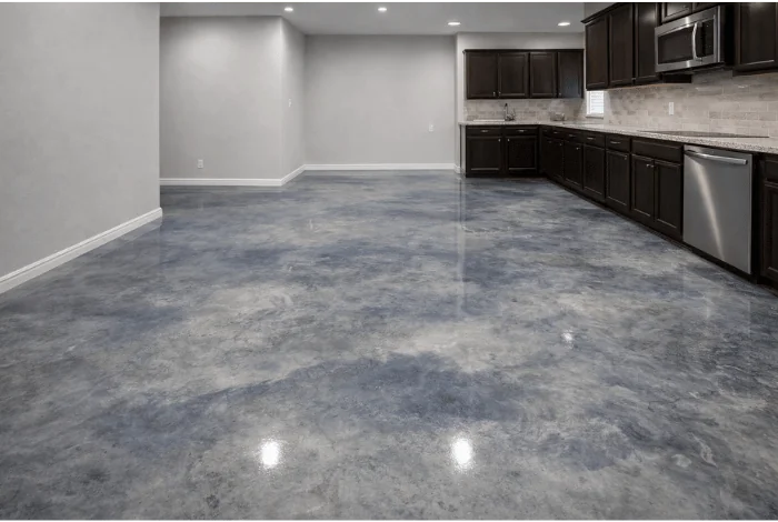 stained concrete floors okc luxe